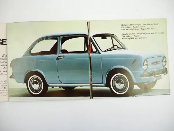 Fiat 850 PKW Prospekt mit technischen Daten ca. 1965