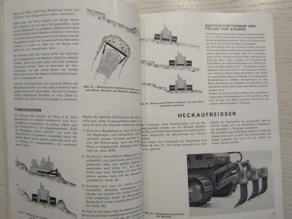 Fiat AD BD 10 Planierraupe Betriebsanleitung Bedienungsanleitung von 1970