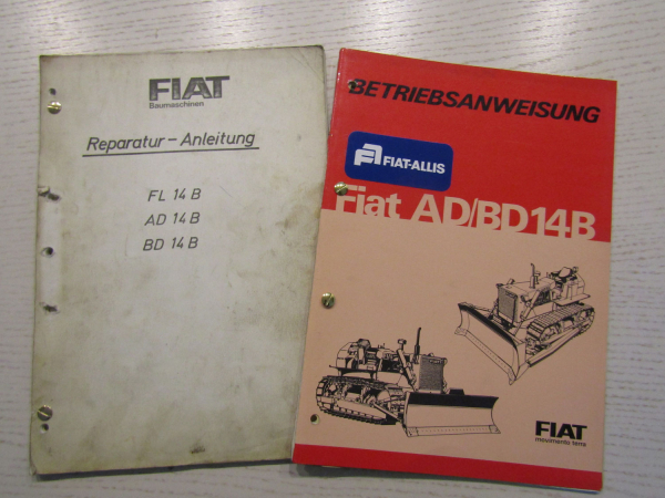 Fiat Allis AD BD 14B Betriebsanleitung und Reparaturanleitung Werkstatthandbuch