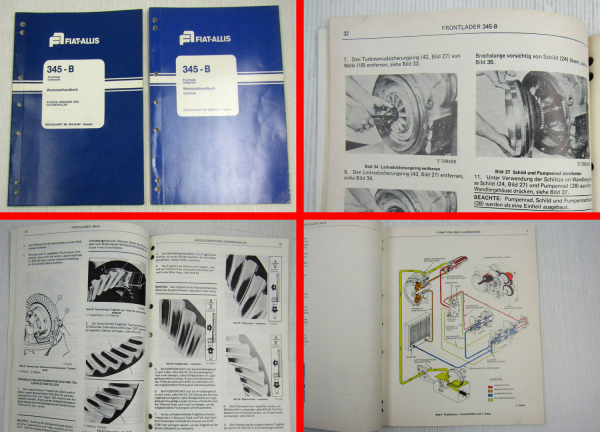 Fiat-Allis Fiatallis 345-B Frontlader Werkstatthandbuch Reparaturhandbuch 1979