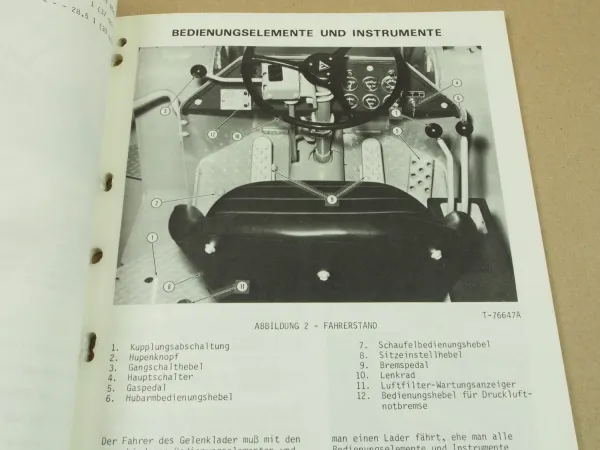Fiat-Allis Fiatallis 745-B 745H-B Gelenklader Betriebsanleitung Wartung 1974