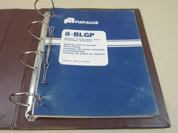 Fiat-Allis Fiatallis 8 BLGP Ersatzteilliste Parts Catalog Parti ricambio 1980
