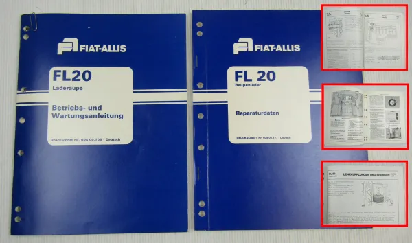 Fiat-Allis Fiatallis FL20 Laderaupe Bedienungsanleitung Wartung u Reparaturdaten