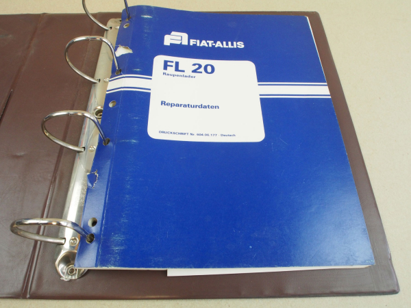Fiat-Allis Fiatallis FL20 Raupenlader Technisches Handbuch Reparaturdaten 1980