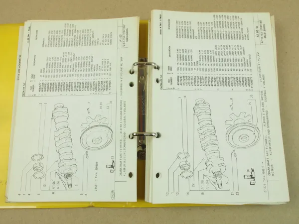 Fiat-Allis Fiatallis FL7 Raupe Ersatzteilliste Parts List Parti ricambio 1987