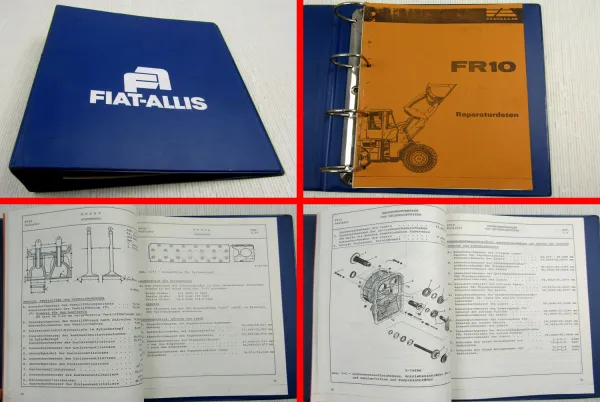 Fiat-Allis Fiatallis FR10 Radlader Reparaturdaten Werkstatthandbuch 1980er Jahre