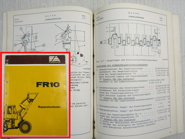 Fiat-Allis Fiatallis FR10 Radlader Reparaturdaten Werkstatthandbuch 4/1982
