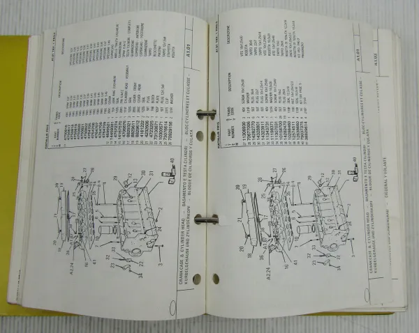 Fiat-Allis Fiatallis FR15 Radlader Bedienungsanleitung Parts List 1980er Jahre