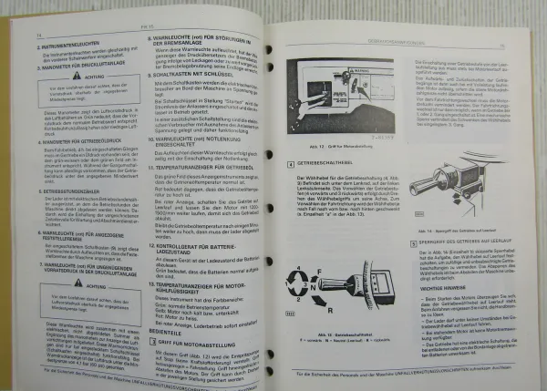 Fiat-Allis Fiatallis FR15 Radlader Bedienungsanleitung Parts List 1980er Jahre