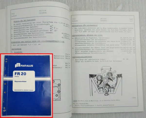 Fiat-Allis Fiatallis FR20 Radlader Reparaturdaten Technisches Handbuch 1980
