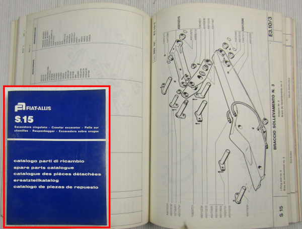 Fiat-Allis Fiatallis S.15 Raupenbagger Ersatzteilliste Parts List ...