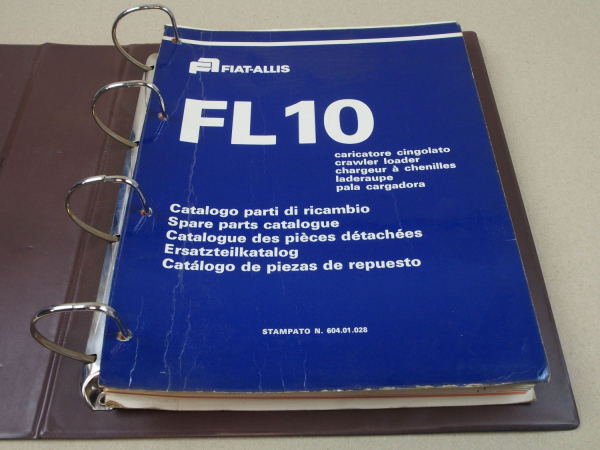 Fiat Allis FL10 Laderaupe Ersatzteilliste Parts List Catalogo Piezas 2/1976