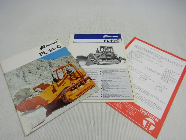 Fiat Allis FL14C Laderaupe Prospekt Technische Daten Angebot 1978