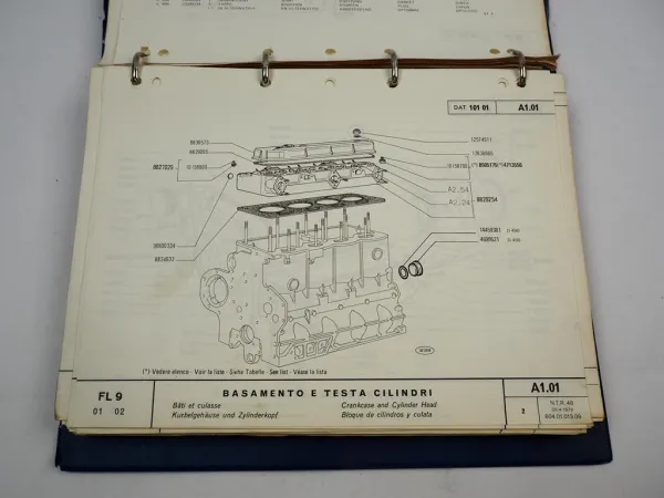 Fiat Allis FL9 Raupe Ersatzteilliste Ersatzteilkatalog Parts List 1975 + Ergänzung 1977