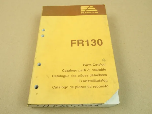 Fiat Allis FR130 Parts catalog Ersatzteilkatalog Catalogo parti di ricambio 1992