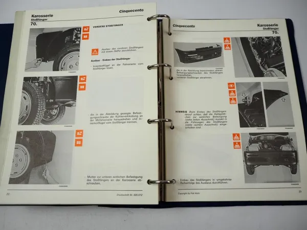 Fiat Cinquecento Werkstatthandbuch Reparaturanleitung + Elektrik 1992 - 1996