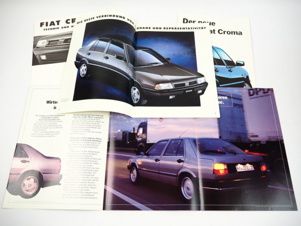 Fiat Croma PKW 4x Prospekt 1990/93