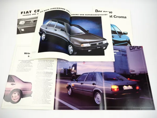 Fiat Croma PKW 4x Prospekt 1990/93