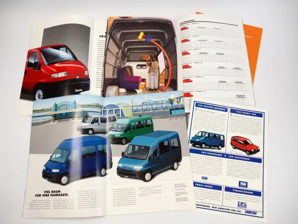 Fiat Ducato 5x Prospekt Kastenwagen Pritschenwagen Kleinbus 1994/2006