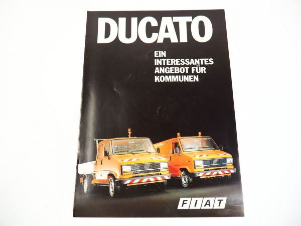 Fiat Ducato I Kommunalfahrzeug Spezialfahrzeug Prospekt 1987