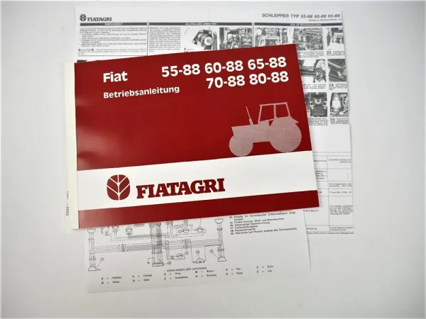 Fiat Fiatagri 55-88 60-88 65-88 70-88 80-88 Traktor auch DT Betriebsanleitung