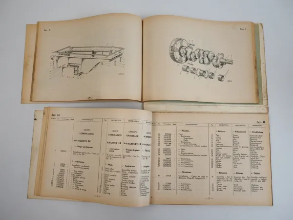 Fiat FL6 60 CA Ersatzteilliste Spare parts Catalog Catalogo Parti di Ricambio