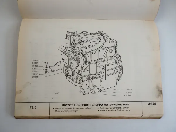 Fiat FL6 Ersatzteilkatalog Spare parts Catalog Catalogo Parti di Ricambio 1969