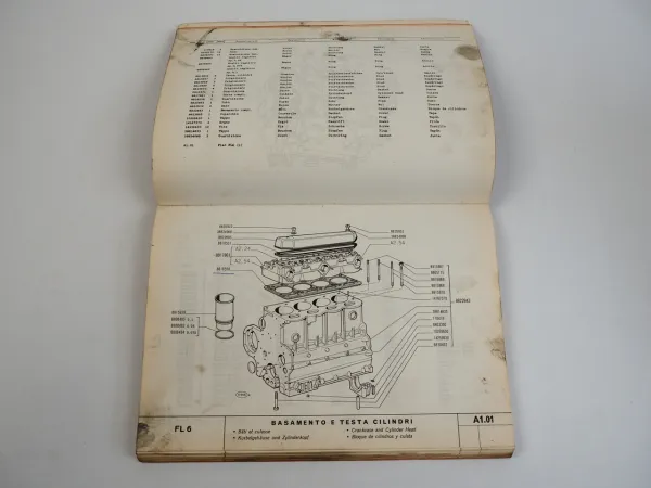 Fiat FL6 Ersatzteilkatalog Spare parts Catalog Catalogo Parti di Ricambio 1969