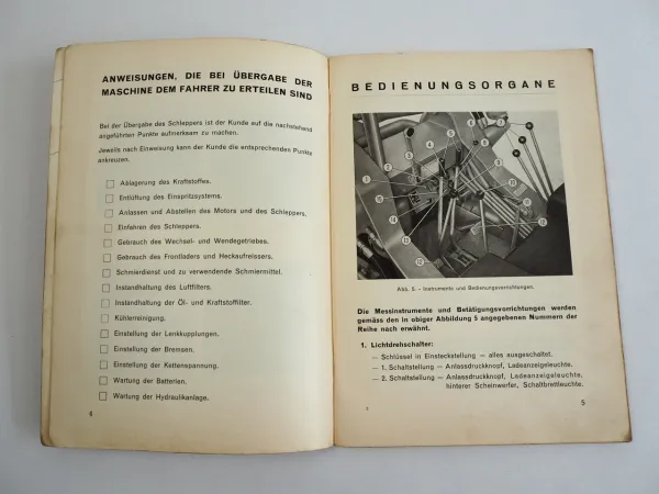 Fiat FL8 80 CA Betriebsanleitung 1964 Kettenschlepper Bedienung Wartung