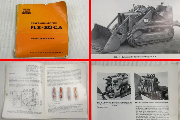 Fiat FL8-80CA Raupenschlepper Werkstatthandbuch Reparaturhandbuch 1/1965