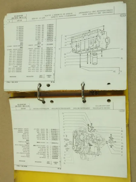 Fiat-Hitachi FE28 Bagger Ersatzteilliste Parts Catalog Parti ricambio 1987