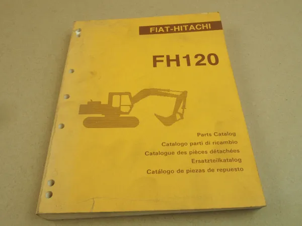 Fiat-Hitachi FH120 Bagger Parts List Parti ricambio Ersatzteilliste 1989 eng/ita