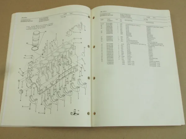 Fiat Hitachi FH270.3 Ersatzteilliste Parts List Catalogo Parti di ricambi 6/1995