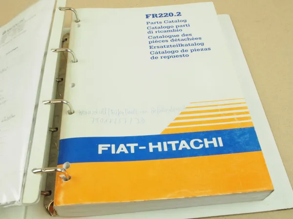Fiat-Hitachi FR220.2 Radlader Parts Catalog List Catalogo parti di ricambio 1995