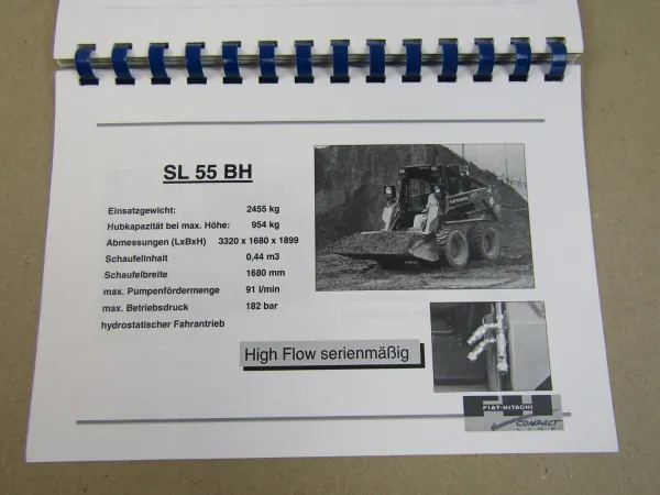 Fiat Hitachi Produkt Information Compact Line Bagger Radlader Kompaktlader 2001