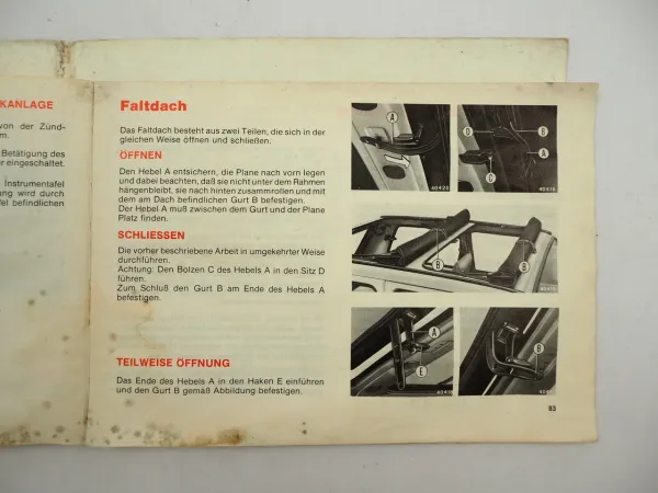 Fiat Panda 30 45 Betriebsanleitung Bedienungsanleitung 1983