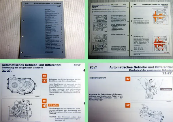Fiat Panda Punto Automatikgetriebe ECVT Werkstatthandbuch Überholung 1990
