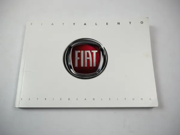 Fiat Talento Betriebsanleitung Bedienungsanleitung 9/2018 Bordbuch Deutsch