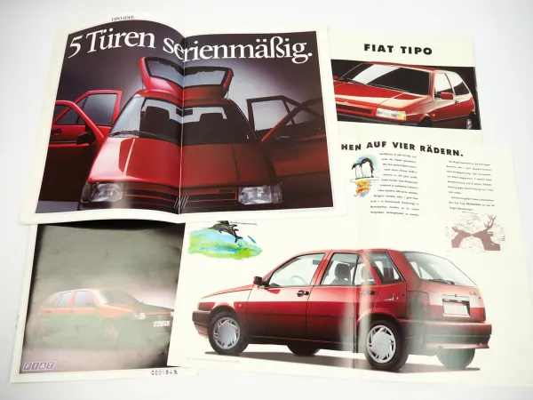 Fiat Tipo PKW 6x Prospekt 1989 bis 1994