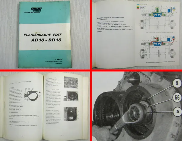 Fiat trattori AD BD 18 Planierraupe Schulungshandbuch Werkstatthandbuch 2/1970