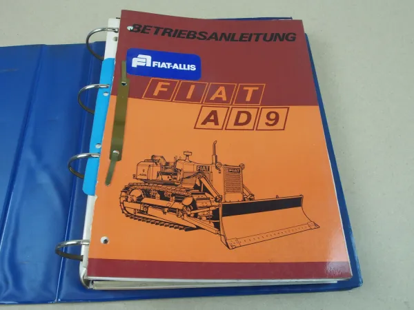 Fiat trattori AD9 Planierraupe Betriebsanleitung Bedienung Ersatzteiliste 74/75