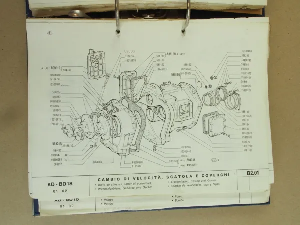 Fiat trattori Bulldozer AD BD 18 Ersatzteilliste Parts List + Schild + Suppleme
