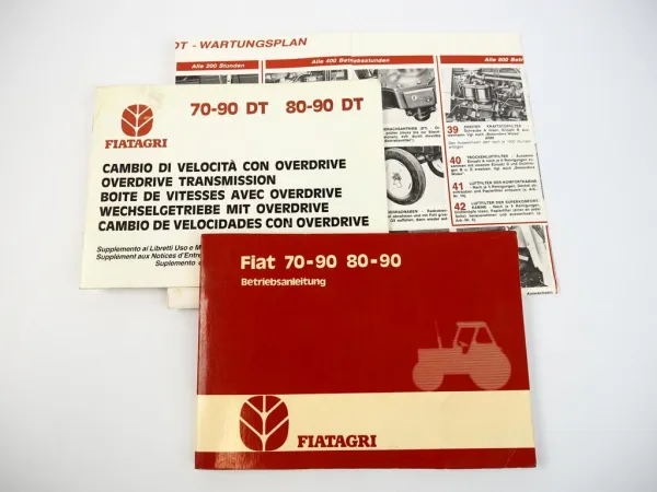 Fiatagri 70-90 80-90 Traktor Betriebsanleitung Schaltplan Wartung Overdrive 2000