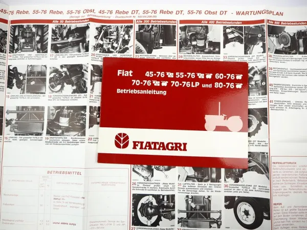 Fiatagri Fiat 45-76 55- 60- 70- 80-76 Obst Rebe Betriebsanleitung Bedienungsanleitung