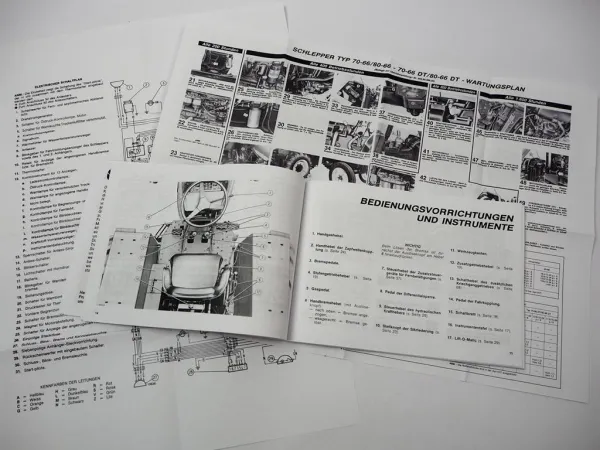 Fiatagri Fiat 70-66 80-66 Betriebsanleitung Bedienung Wartung Schaltplan 1984