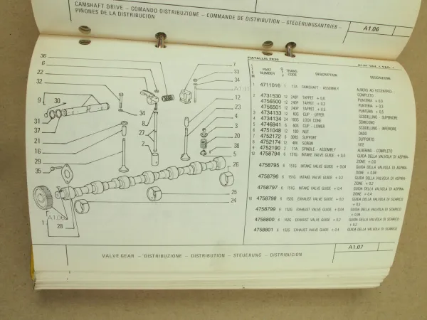 FiatAllis FE20 Bagger Ersatzteilliste Parts Catalog Parti ricambio 1985