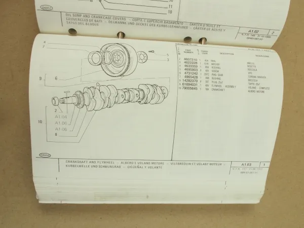 FiatAllis FL14D Laderaupe Dozer Ersatzteilliste Parts Catalog Parti ricambio 86