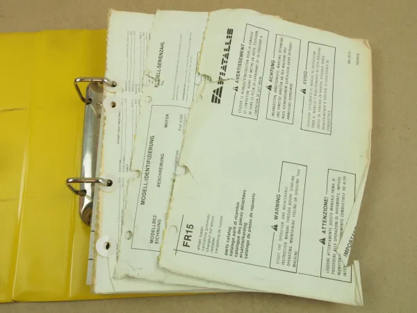 FiatAllis FR15 Radlader Ersatzteilliste Parts Catalog Parti ricambio 1982