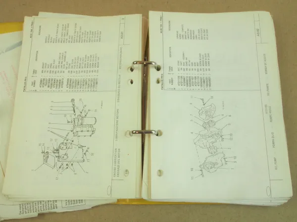 FiatAllis FR15 Radlader Ersatzteilliste Parts Catalog Parti ricambio 1985