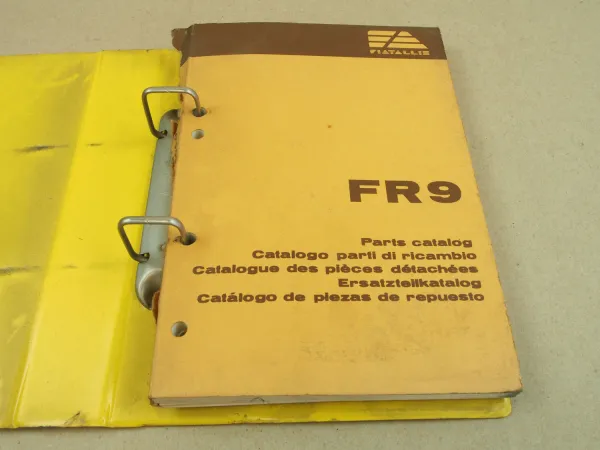 FiatAllis FR9 Radlader Ersatzteilliste Parts Catalog Parti ricambio 1983